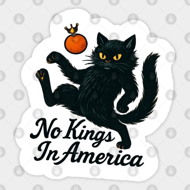 No-Kings-In-America Sticker by Creatifly Graphic Tees
